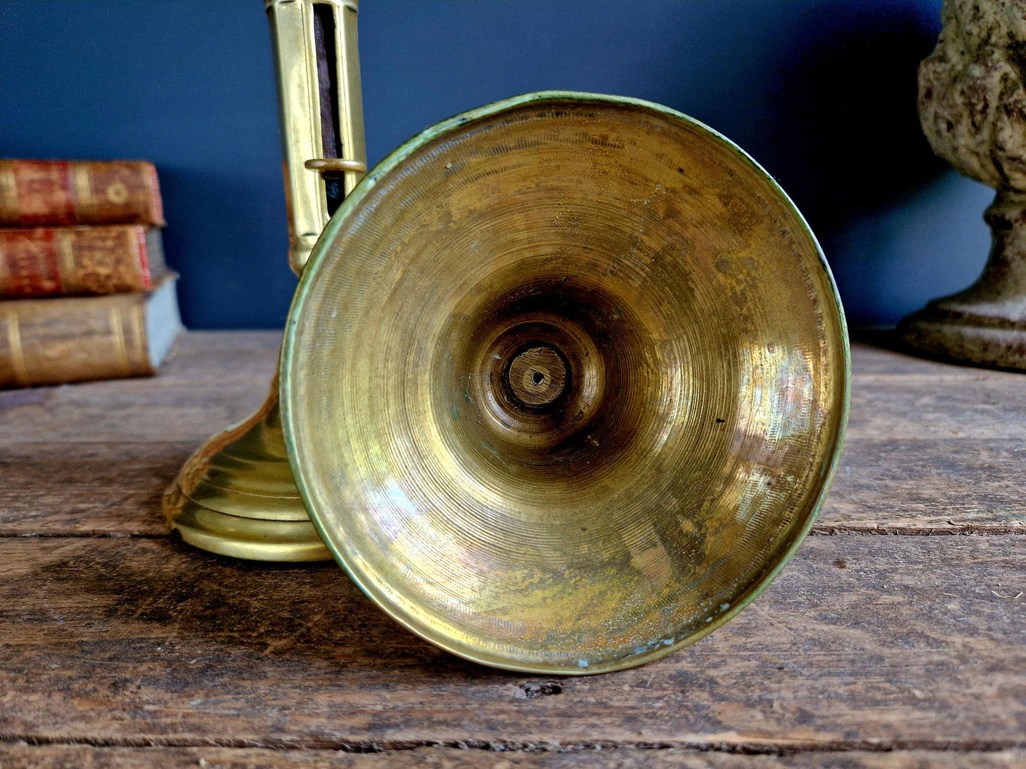 French antique candlesticks Antique brass candle holders.