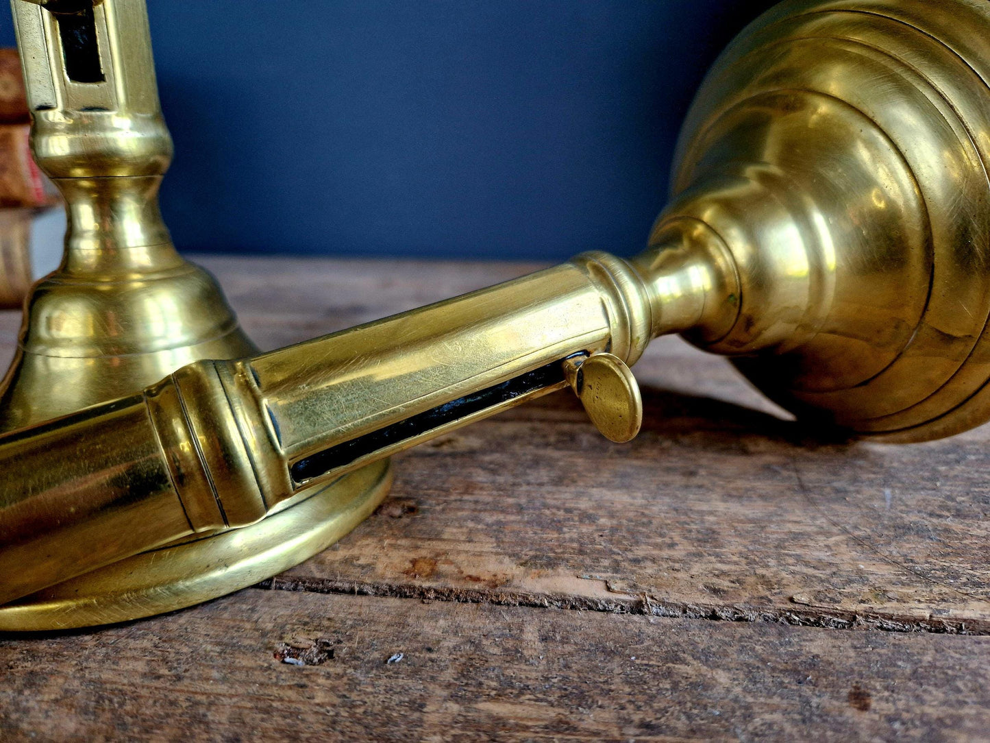 French antique candlesticks Antique brass candle holders.