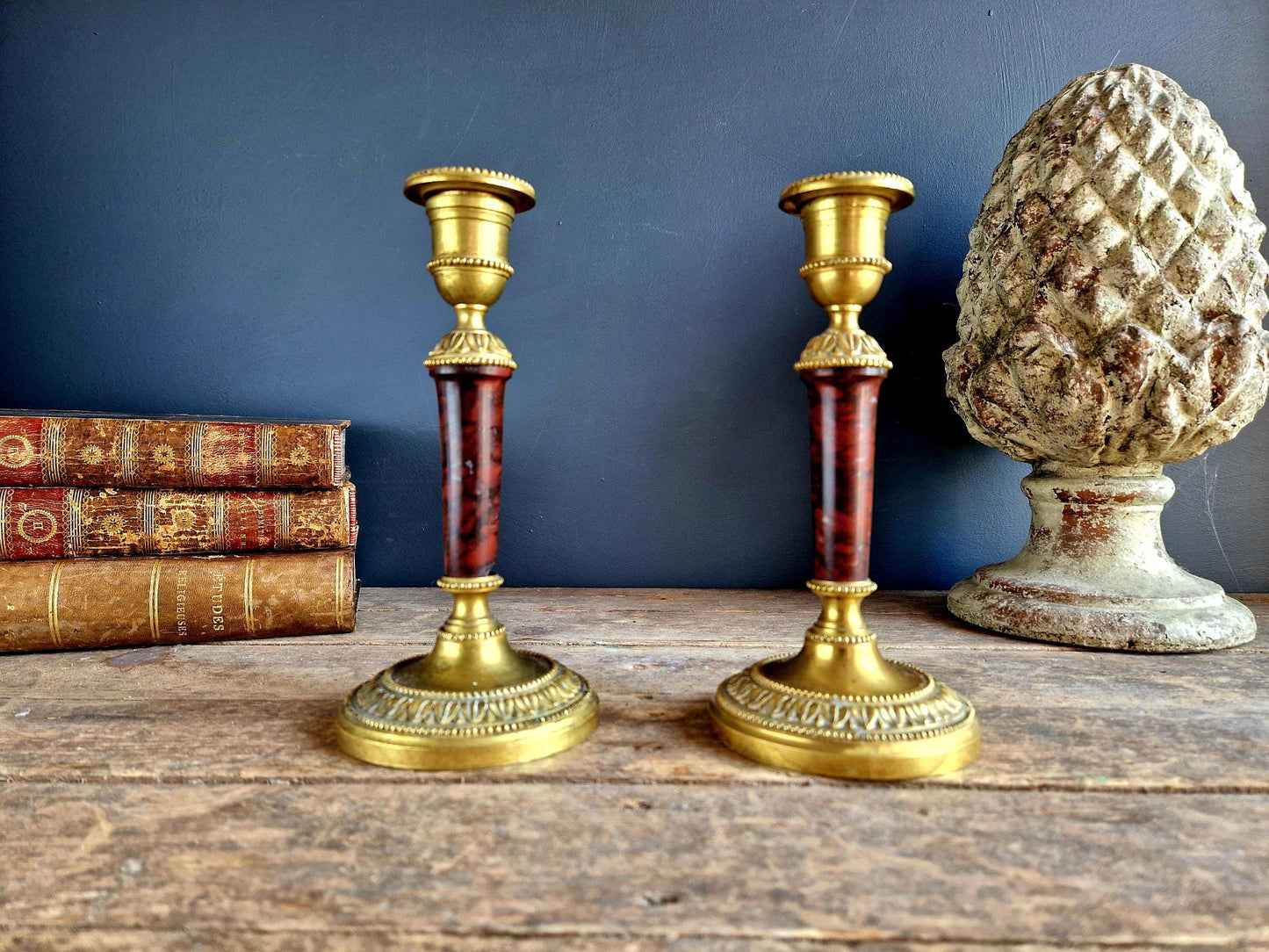 French antique candlesticks. Napoleon 111 candlesticks.