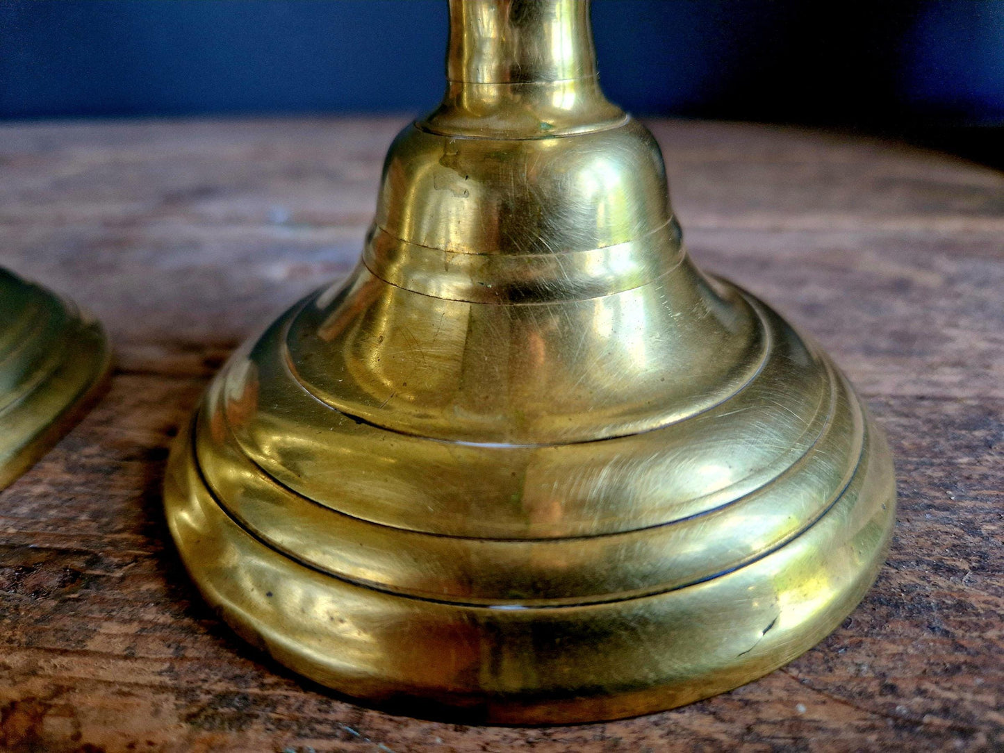 French antique candlesticks Antique brass candle holders.