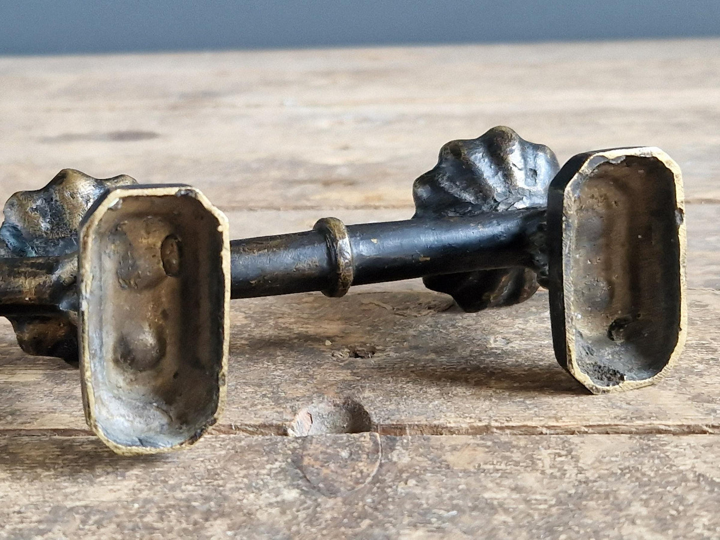 Antique bronze eastern candleholder Antique Dragon candle holder.