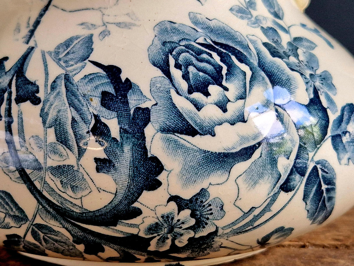 French transferware jug. Transferware pitcher.