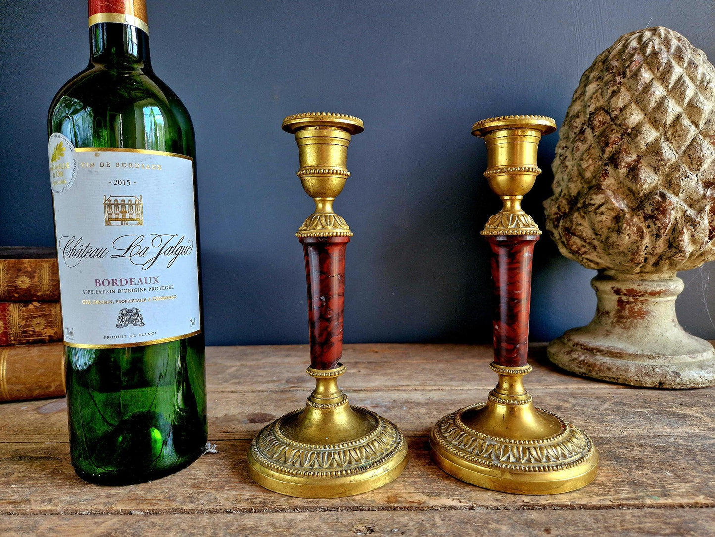 French antique candlesticks. Napoleon 111 candlesticks.
