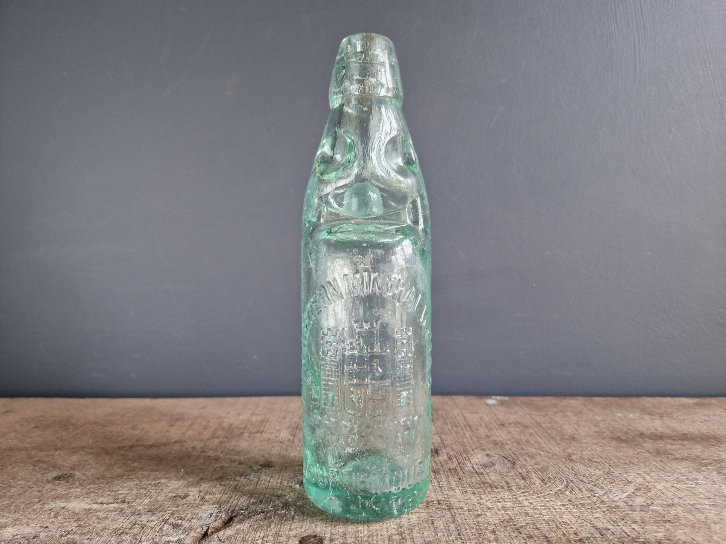 Antique codswallop bottle. Victorian glass bottle.