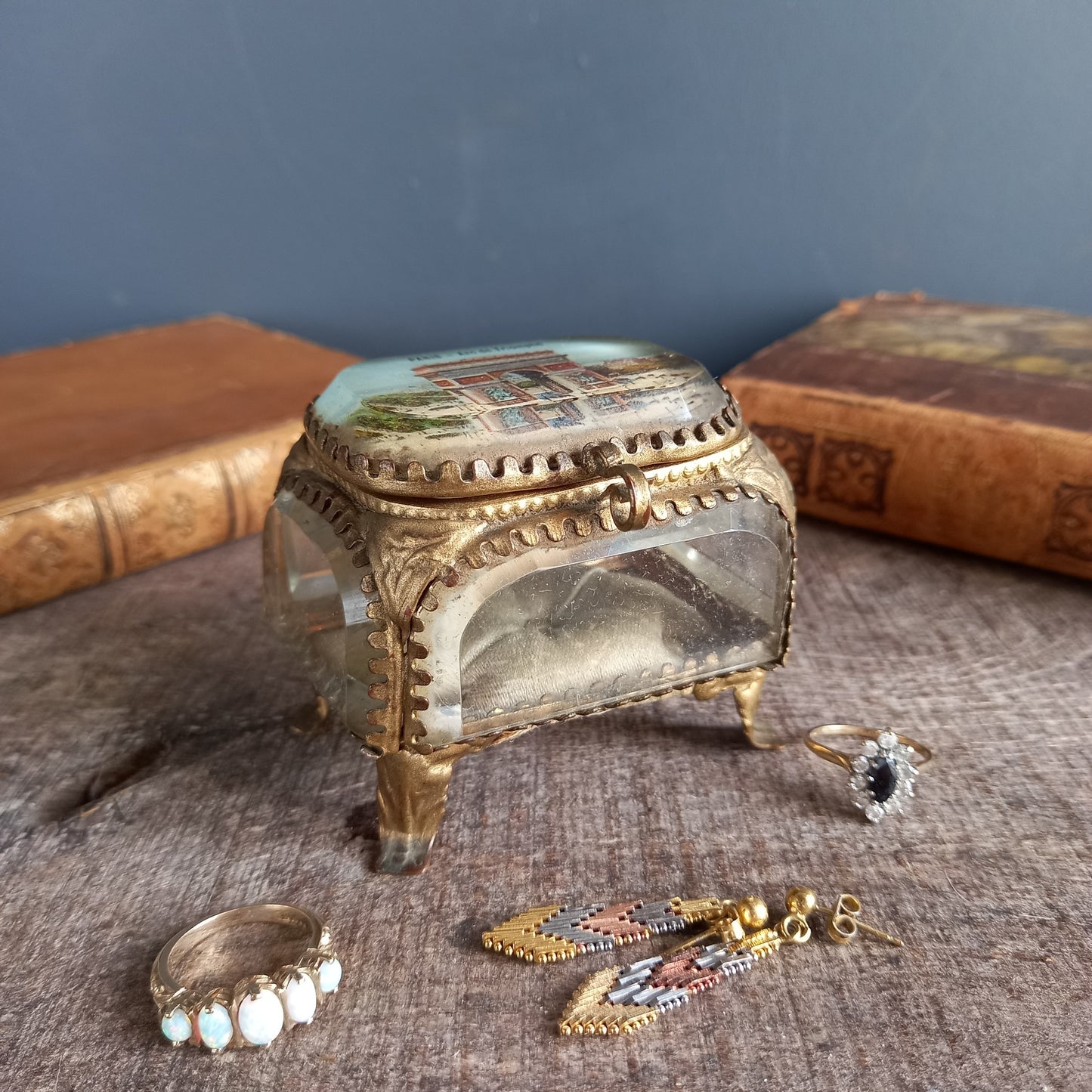 French antique jewellery or trinket box.
