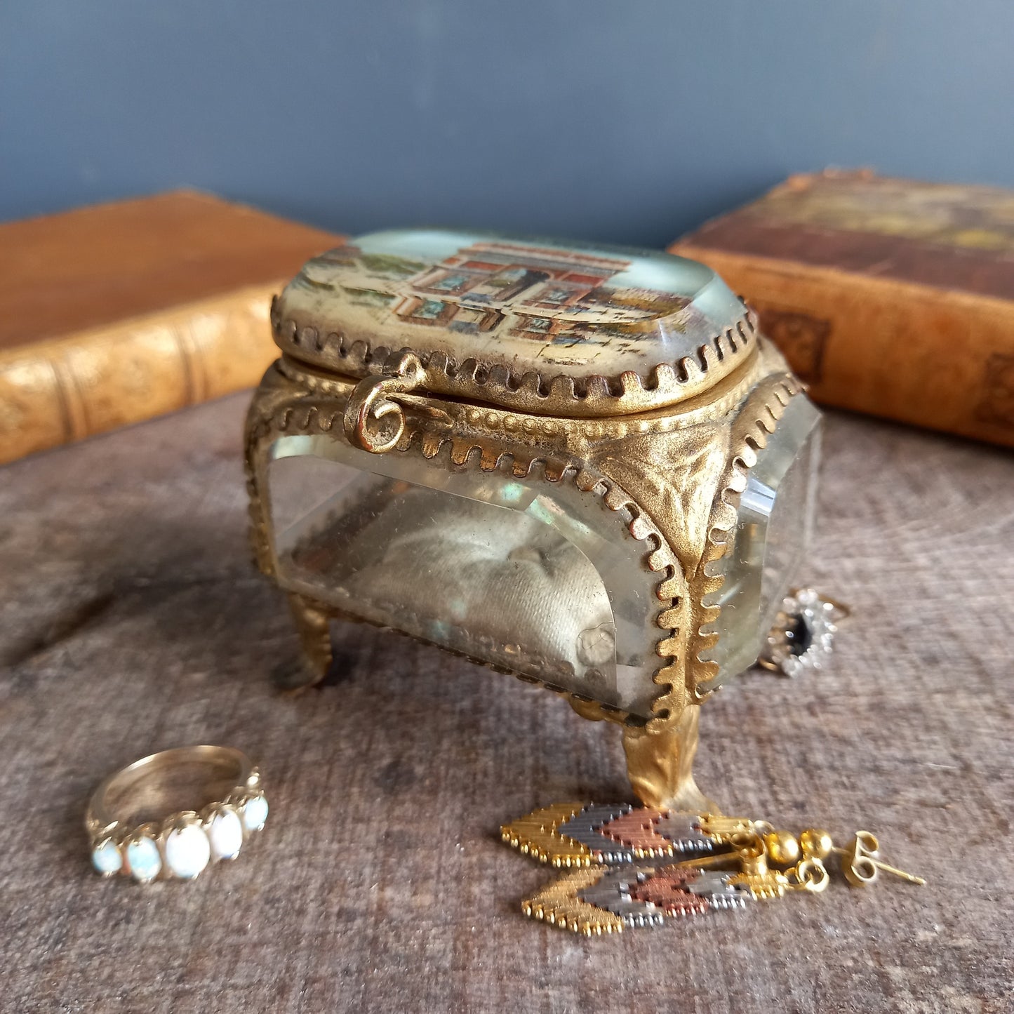 French antique jewellery or trinket box.