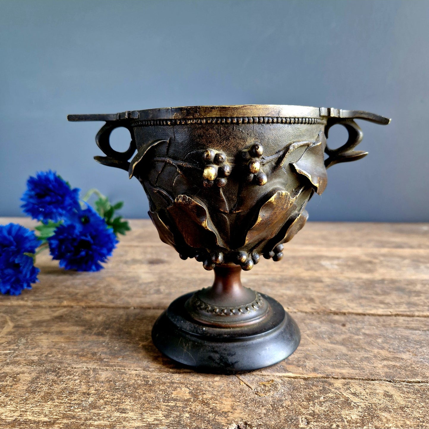 French antique bronze chalice.