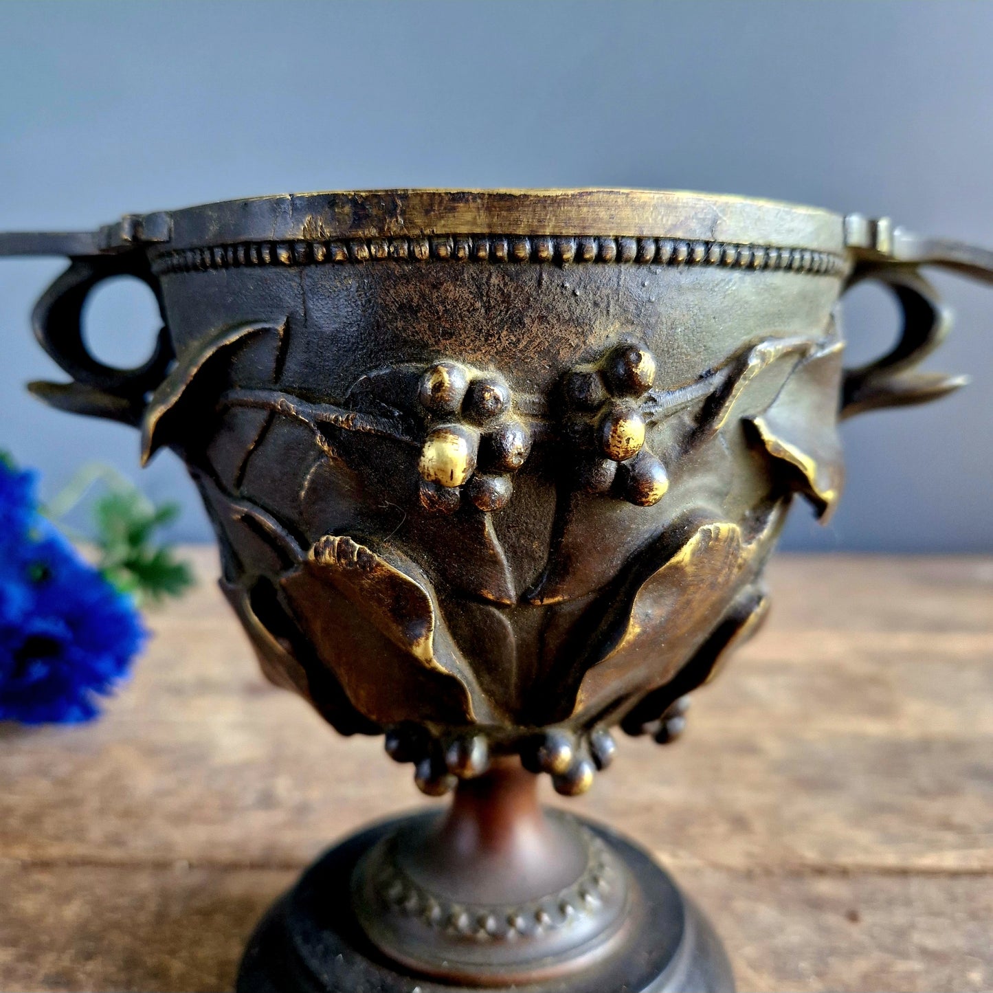 French antique bronze chalice.