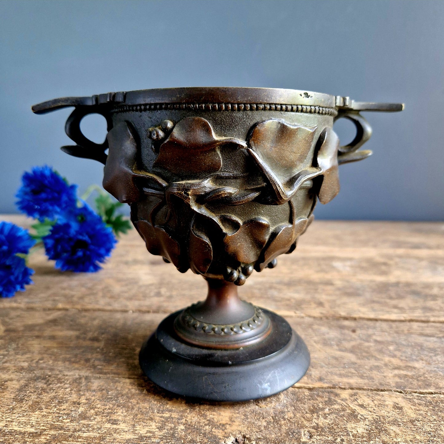 French antique bronze chalice.