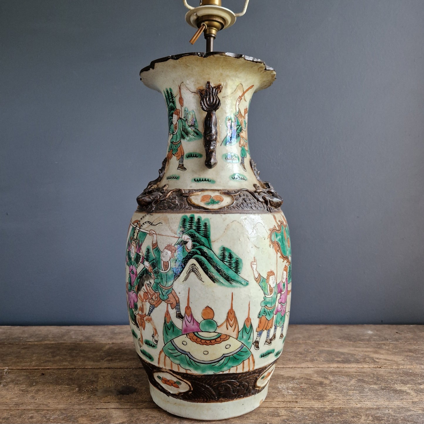 Antique Nanking lamp. Nanjing lamp.