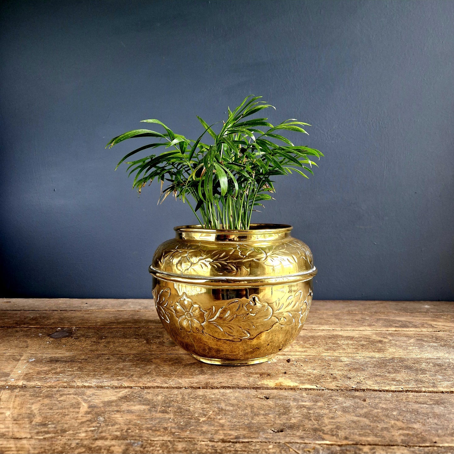 French brass vintage planter. French gardener.