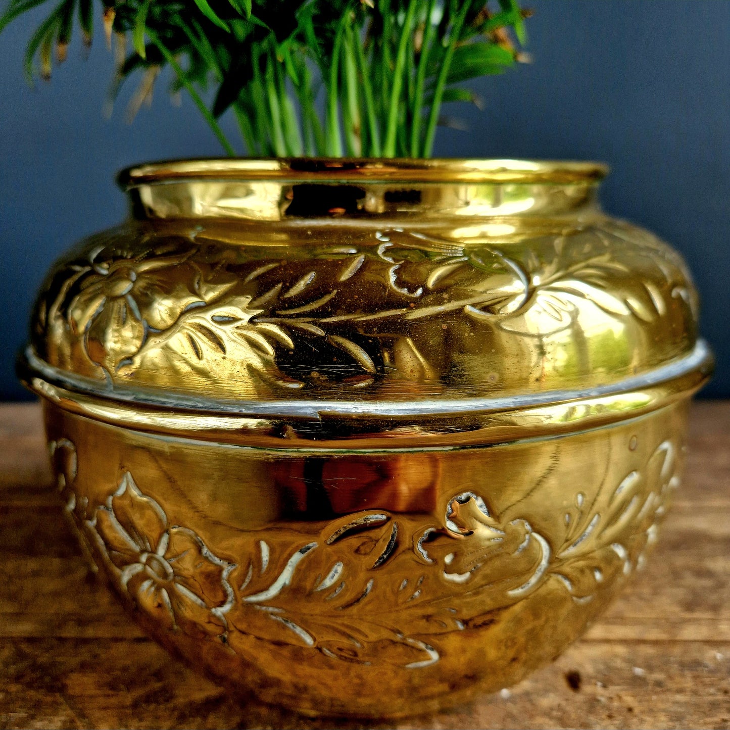 French brass vintage planter. French gardener.