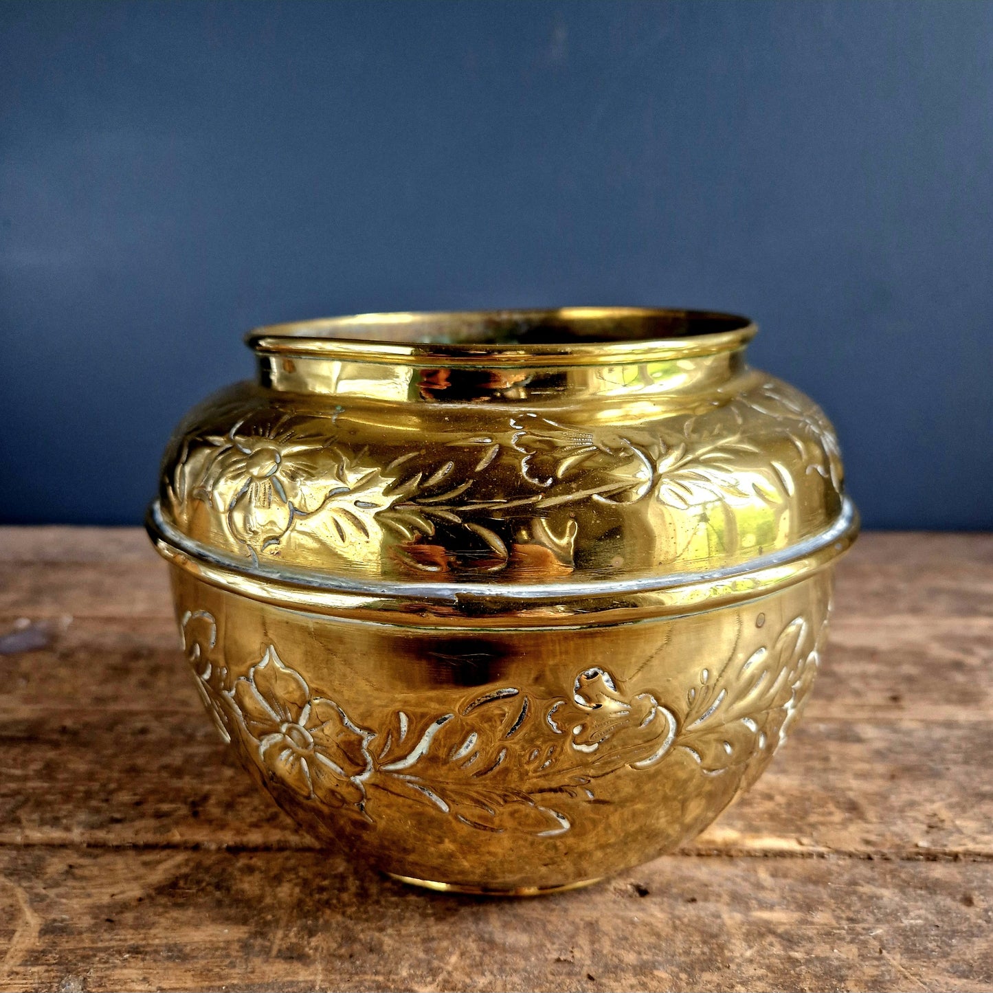 French brass vintage planter. French gardener.