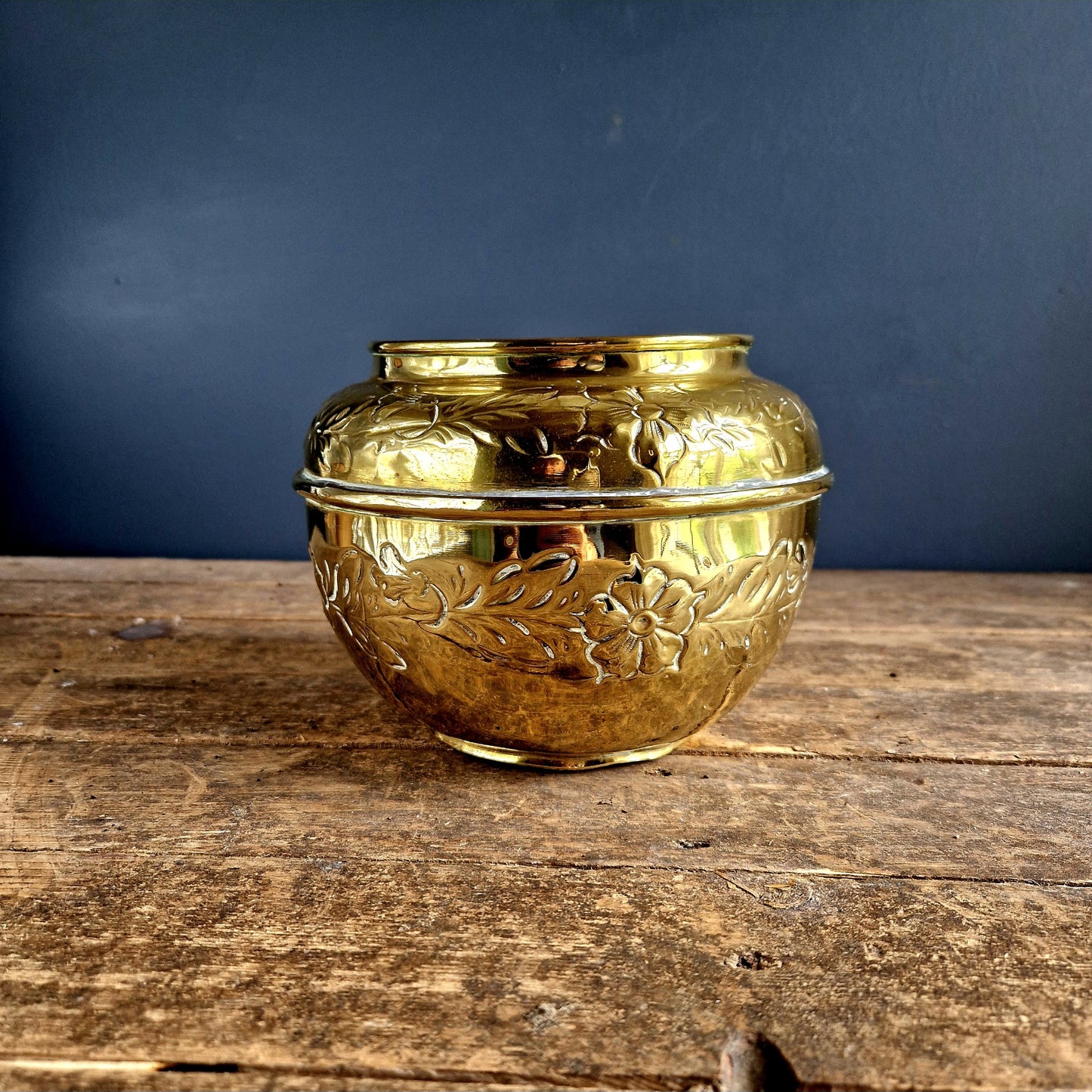 French brass vintage planter. French gardener.