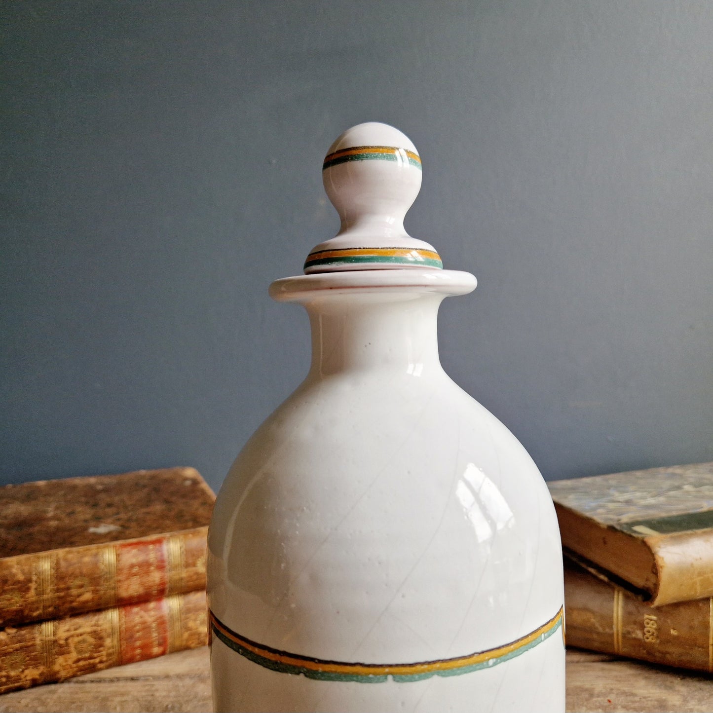 French vintage apothecary jar. Apothecary jar.