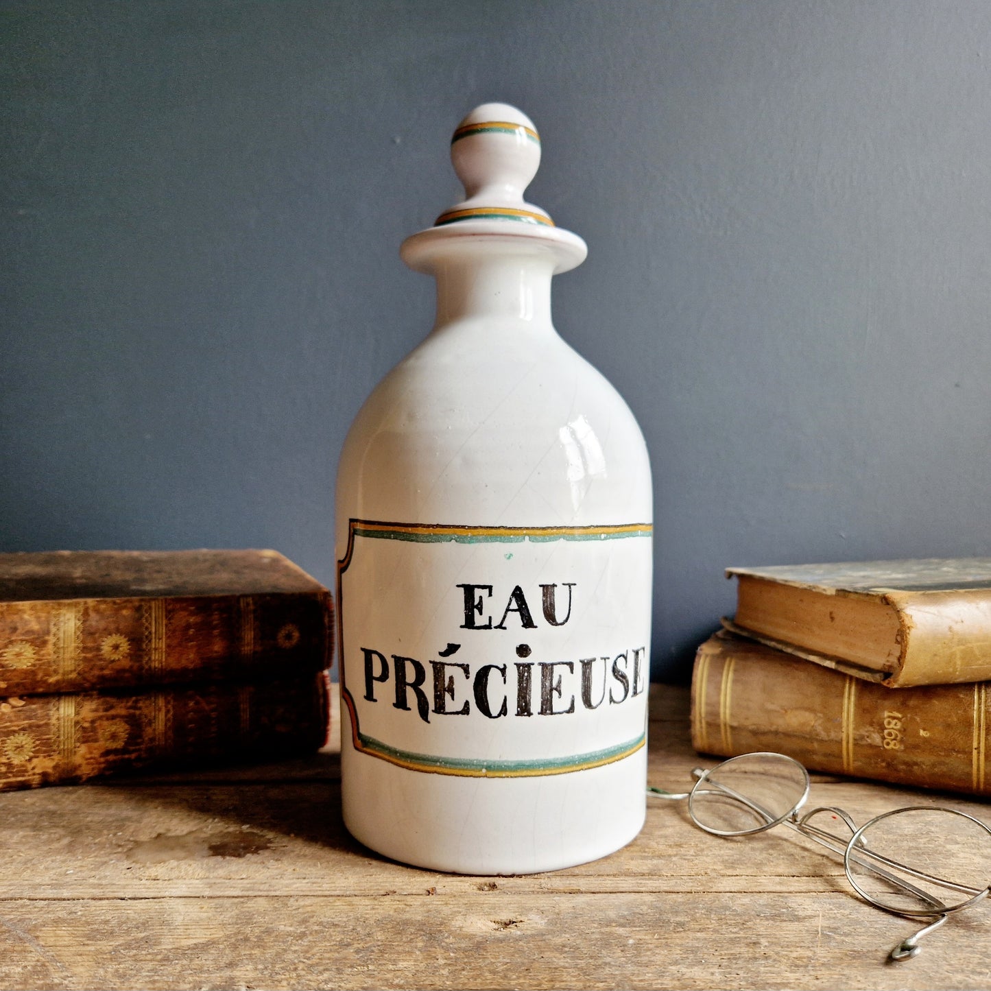 French vintage apothecary jar. Apothecary jar.