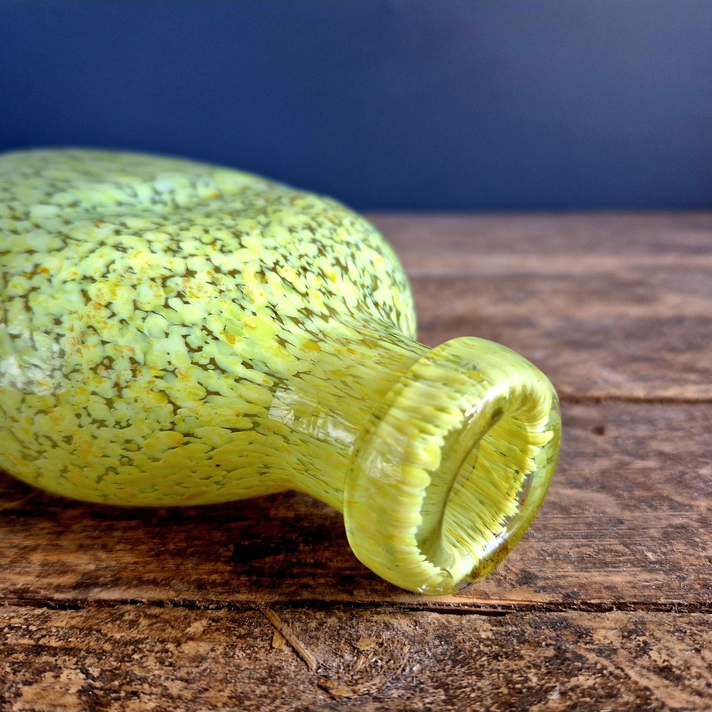 French vintage art glass bottle.