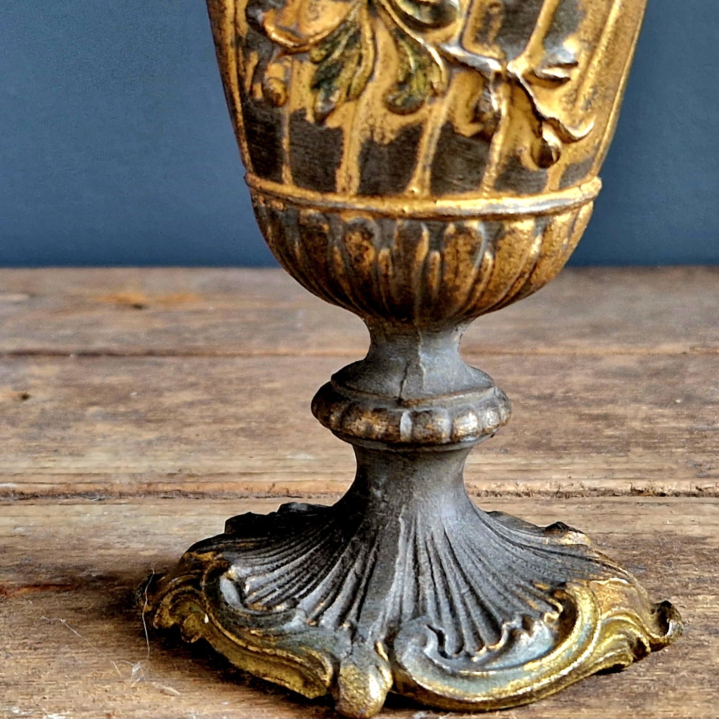 French antique ornate spelter vases.