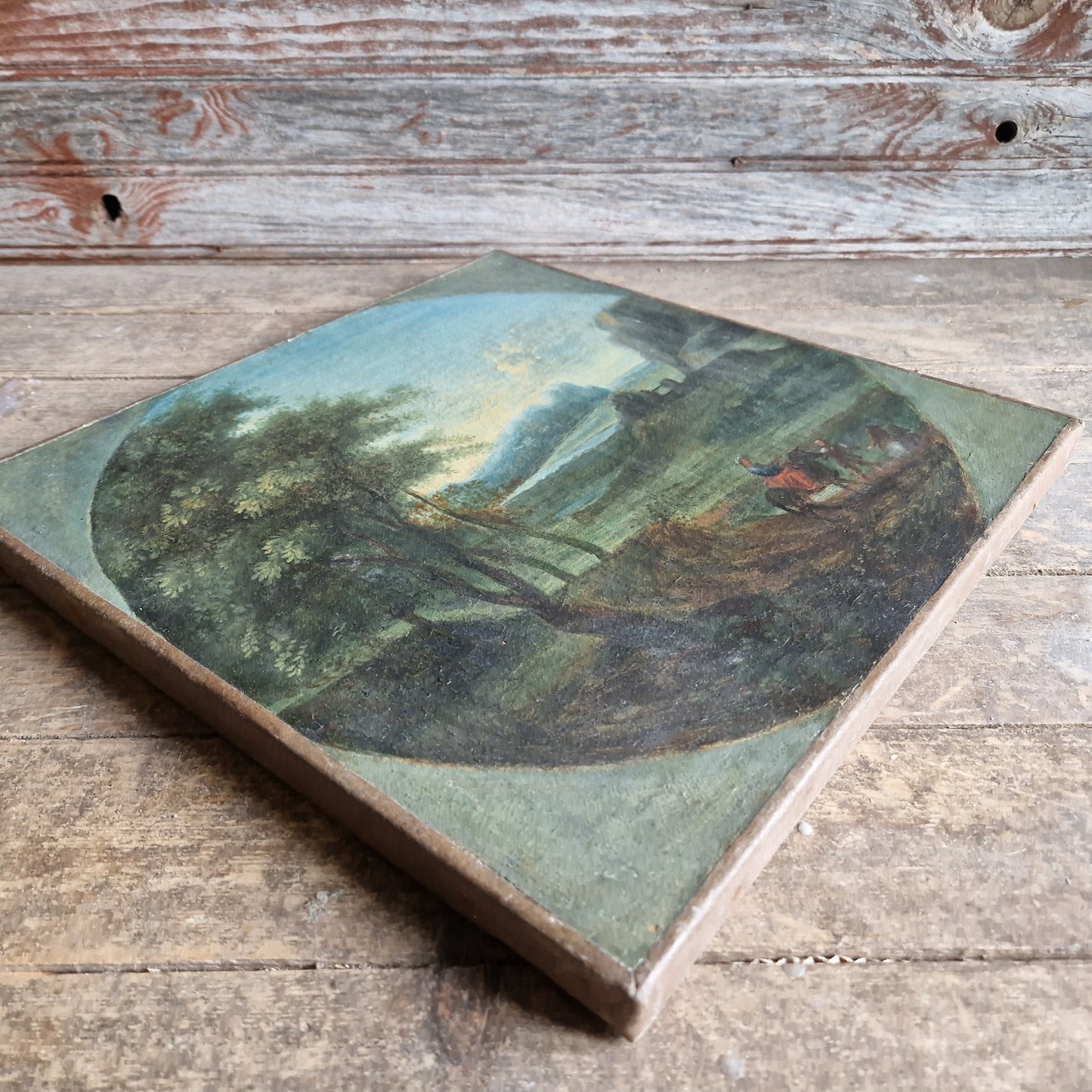 French antique 18th century oil painting.