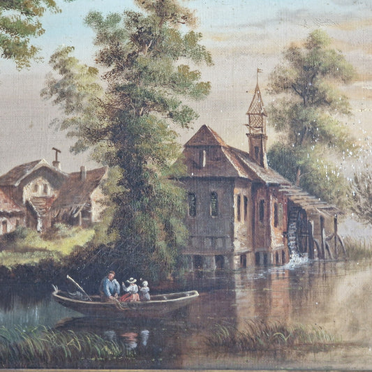 French antique oil painting.
