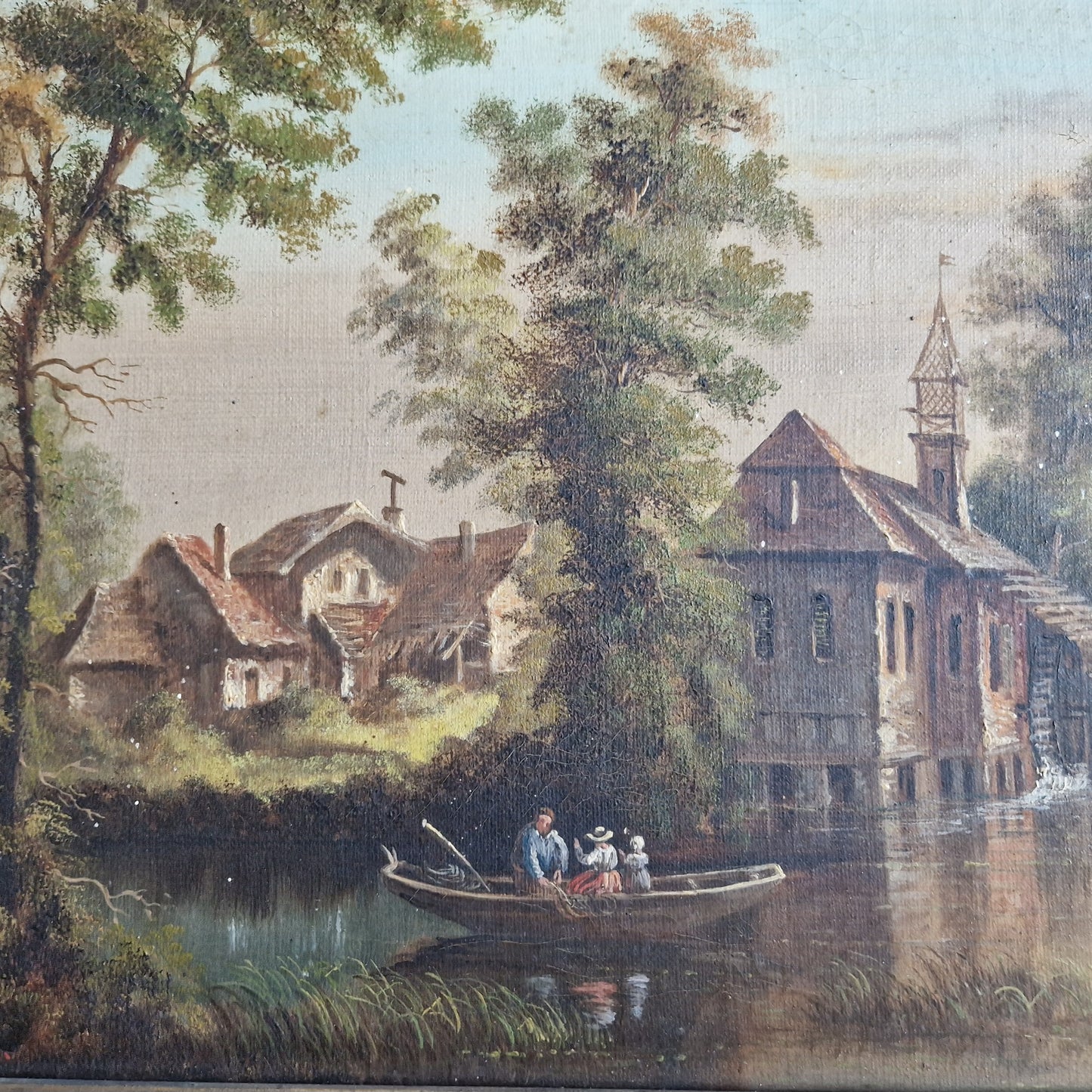 French antique oil painting.