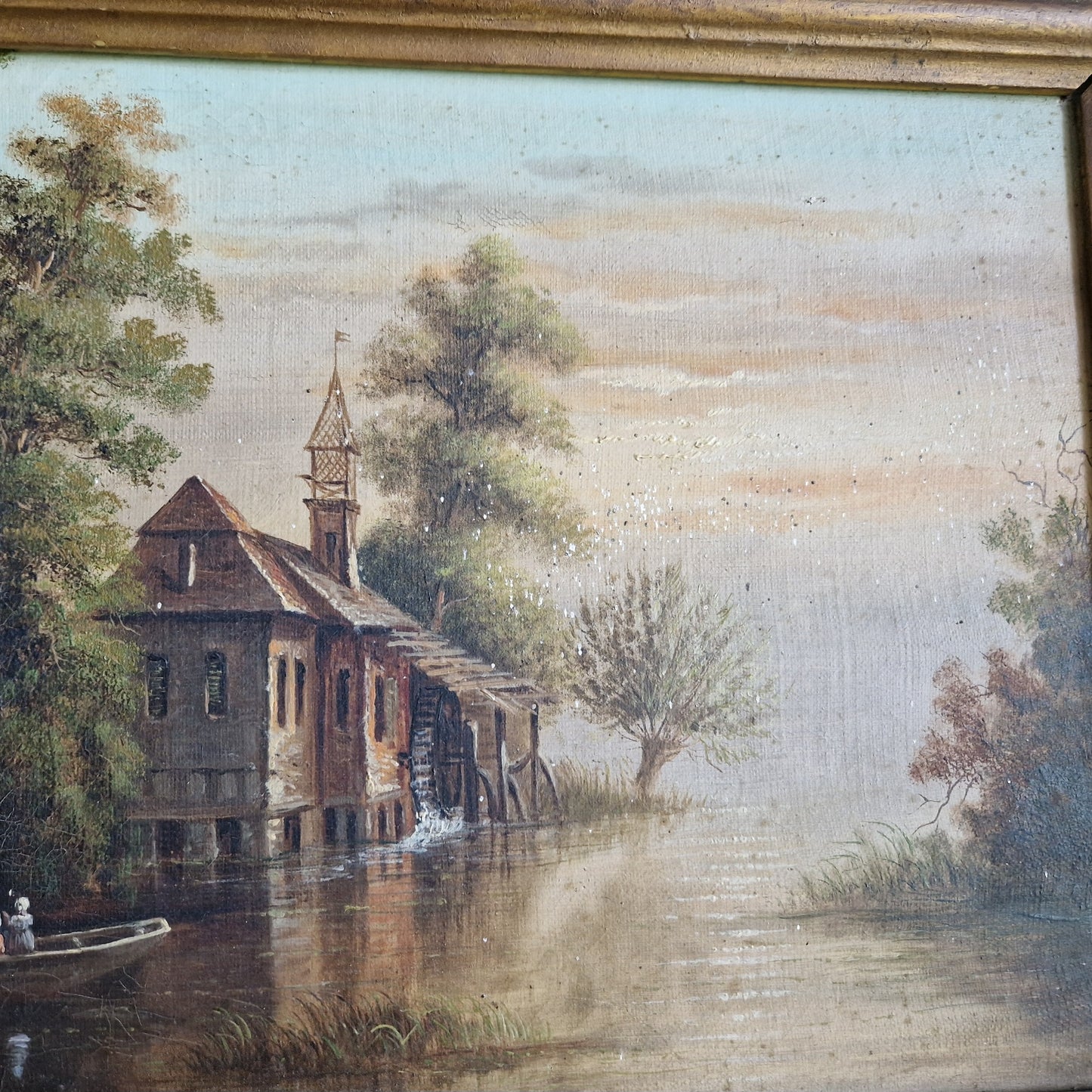 French antique oil painting.