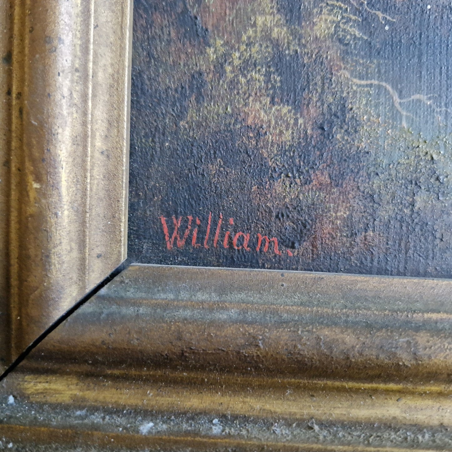 French antique oil painting.
