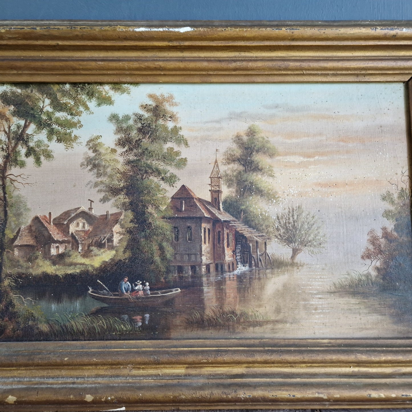 French antique oil painting.