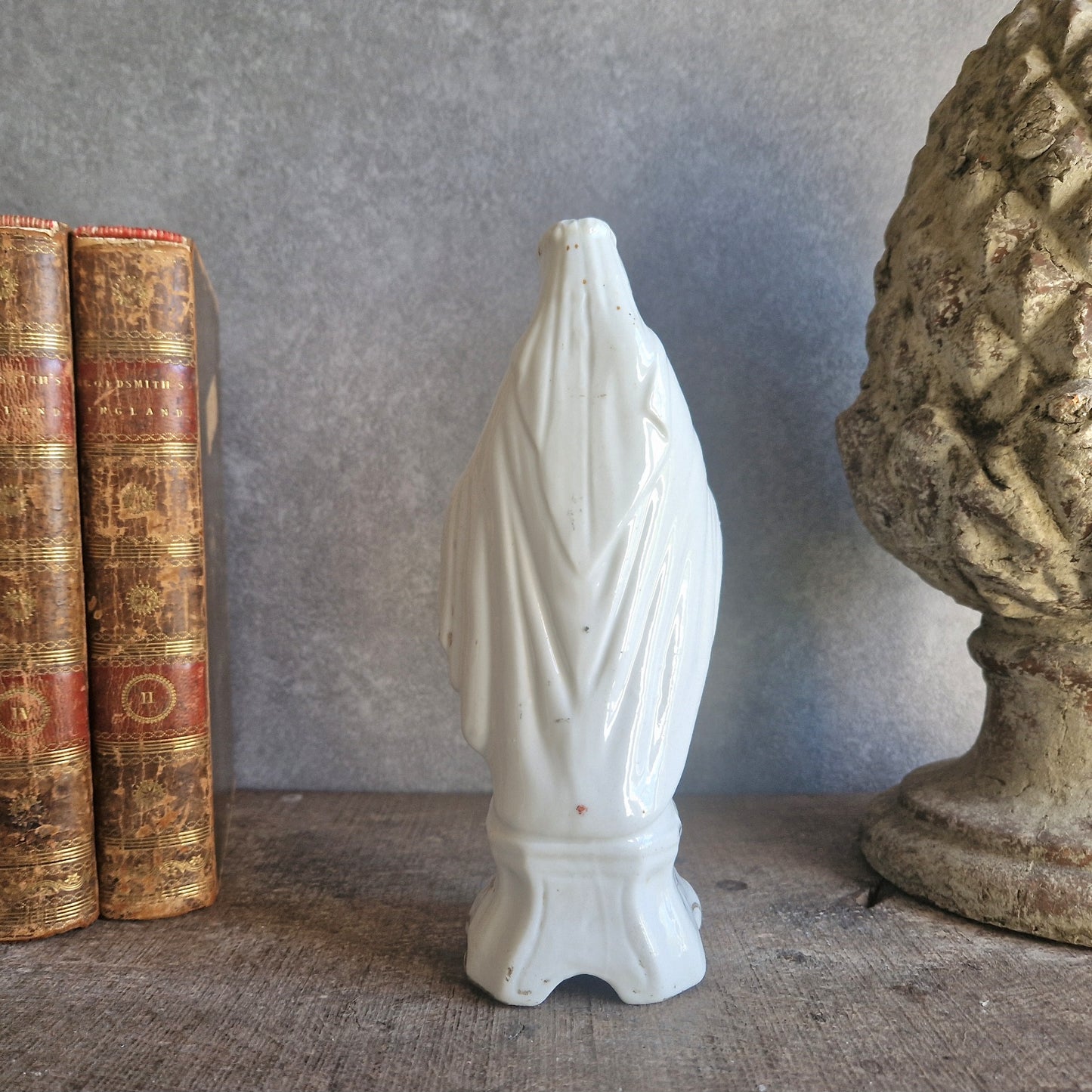 French Paris porcelain Madonna statue. Virgin Mary statue.