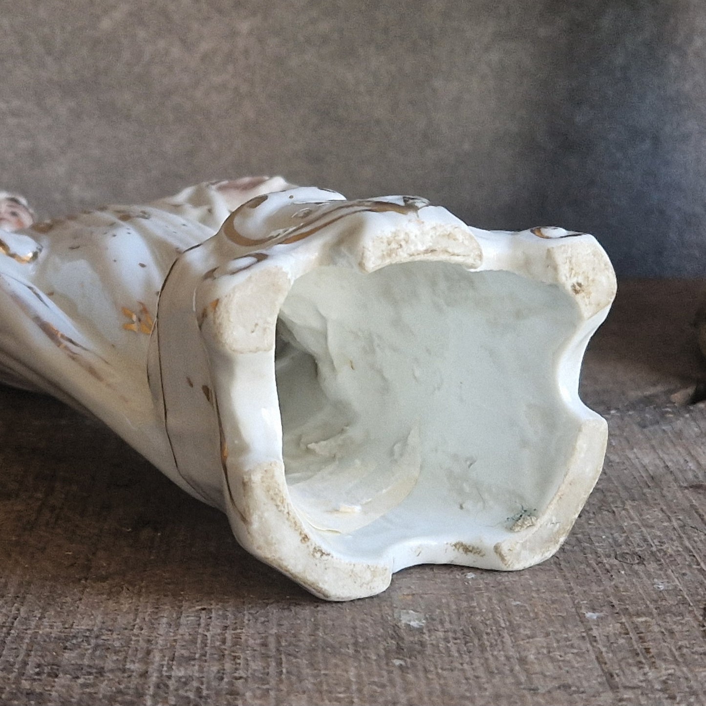 French Paris porcelain Madonna statue. Virgin Mary statue.