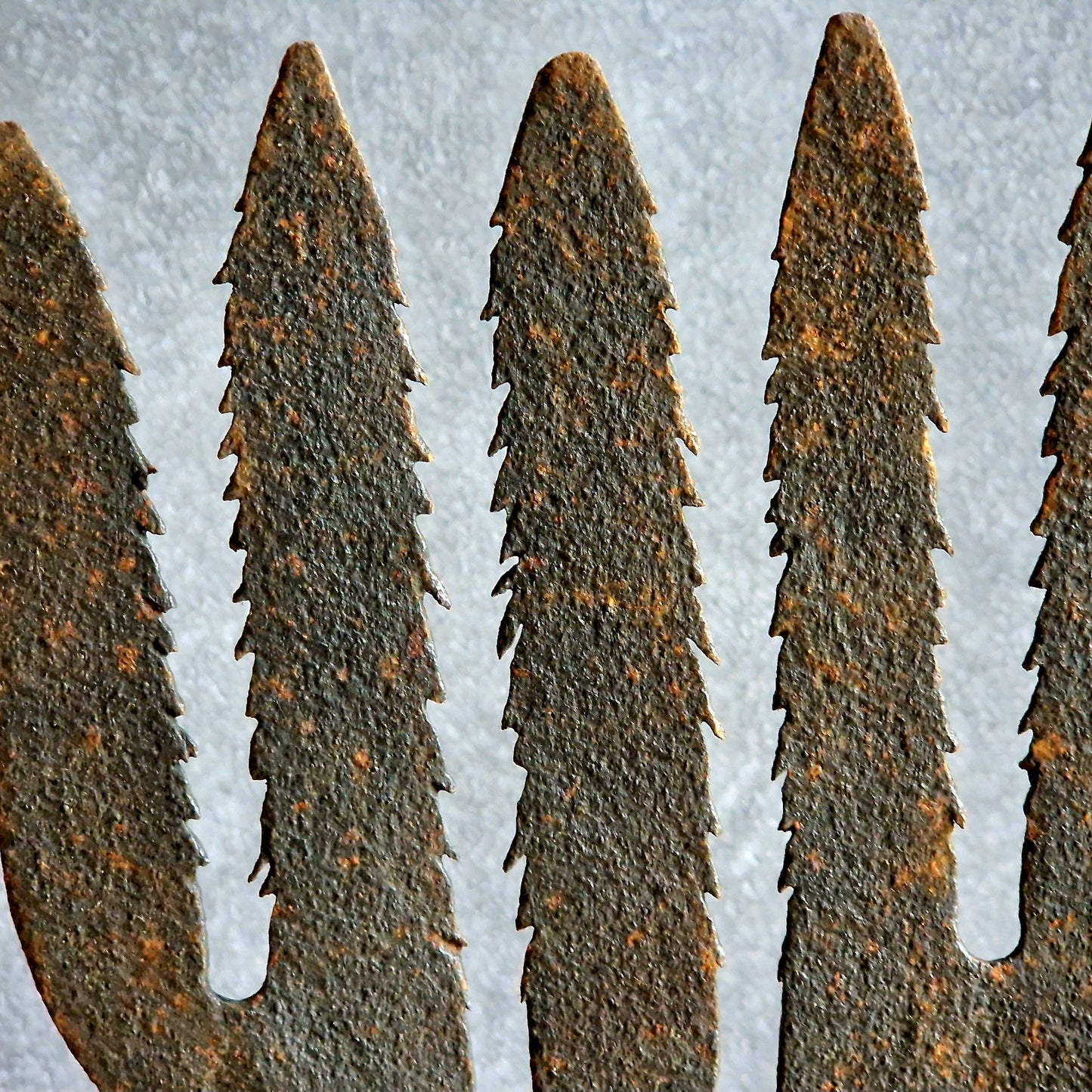 French antique eel fork. Folk art fishing tool.