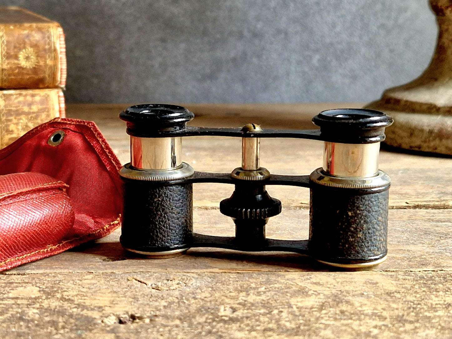 French vintage opera glasses in original case.