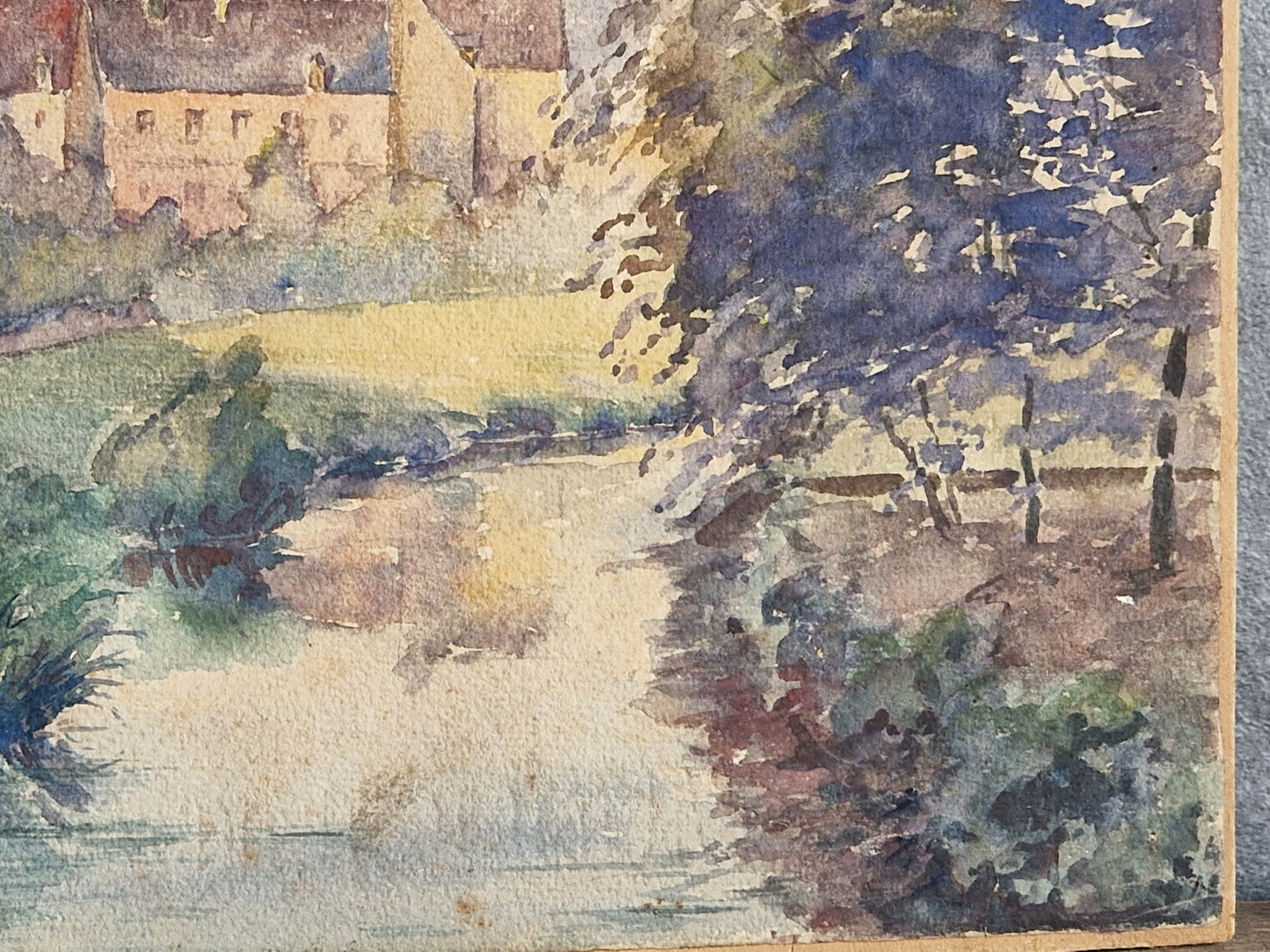 Aquarelle ancienne française.
