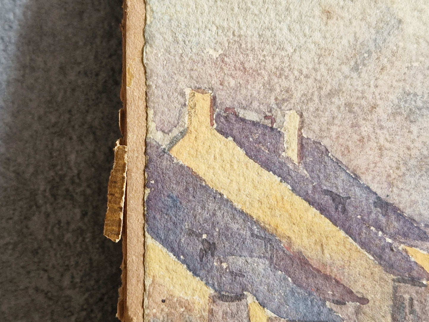Aquarelle ancienne française.