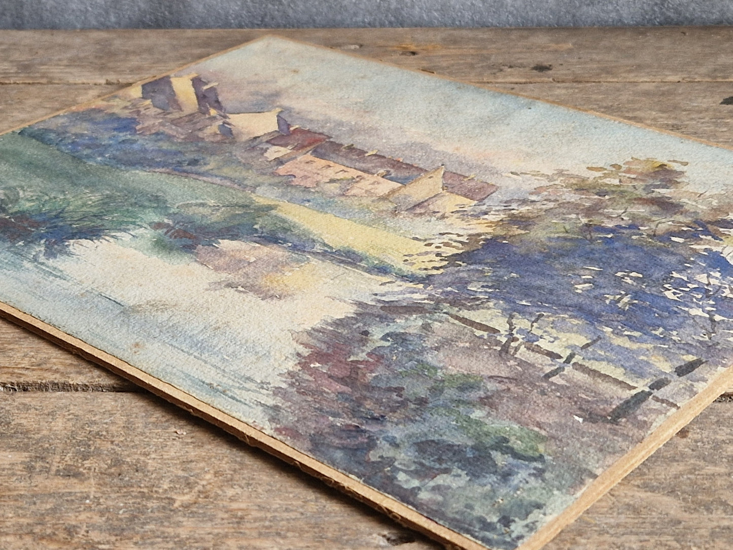 Aquarelle ancienne française.