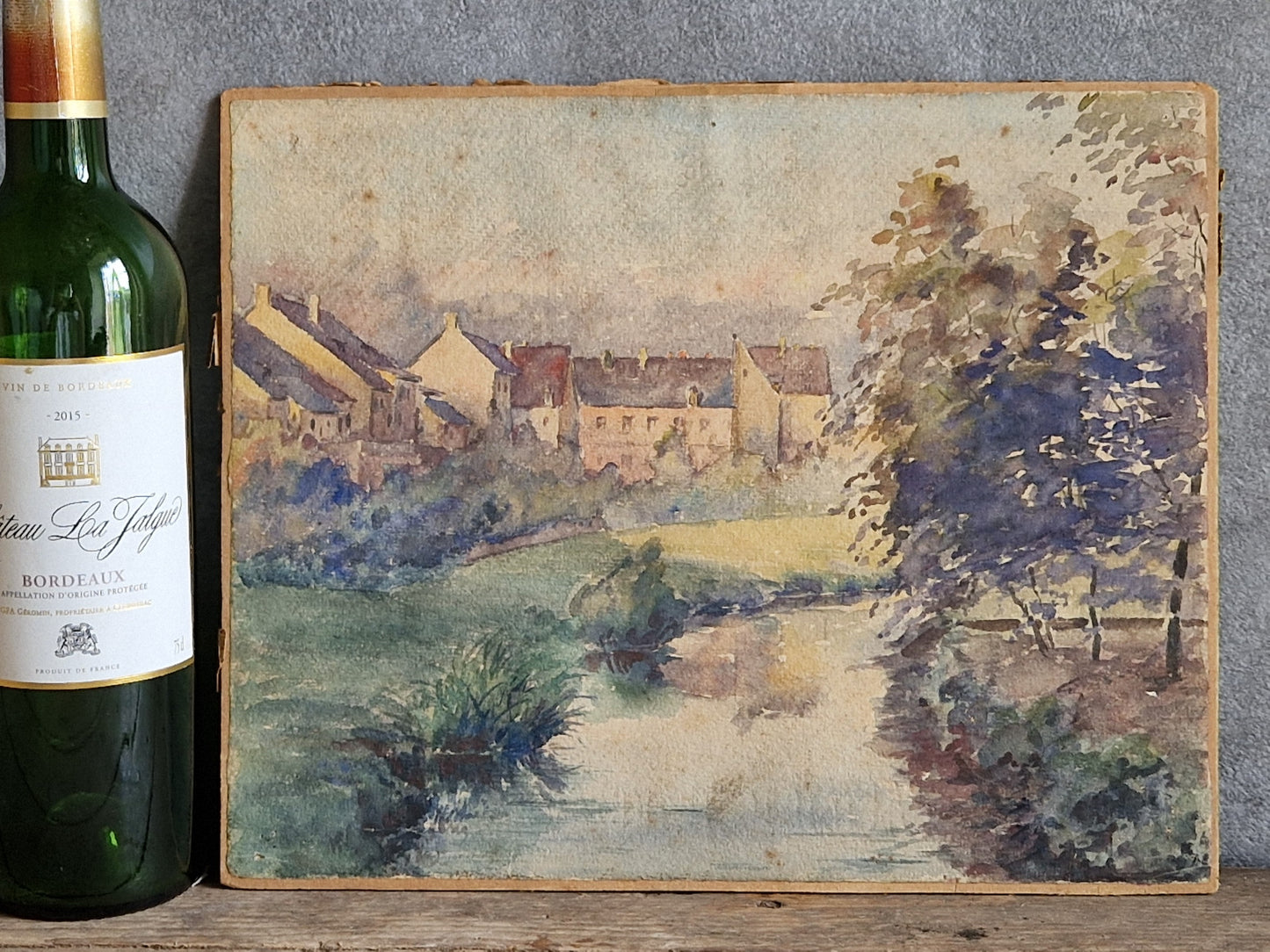 Aquarelle ancienne française.