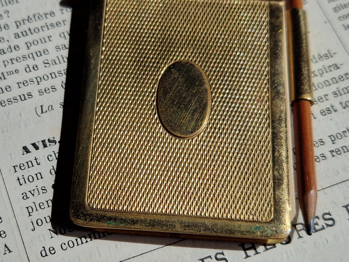 French aide memoire. Antique dance card holder. Carnet de bal.