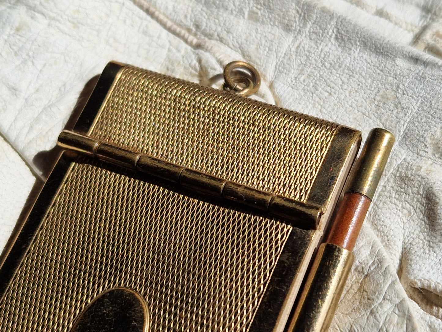 French aide memoire. Antique dance card holder. Carnet de bal.