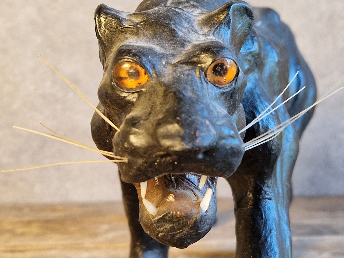 French vintage leather panther.