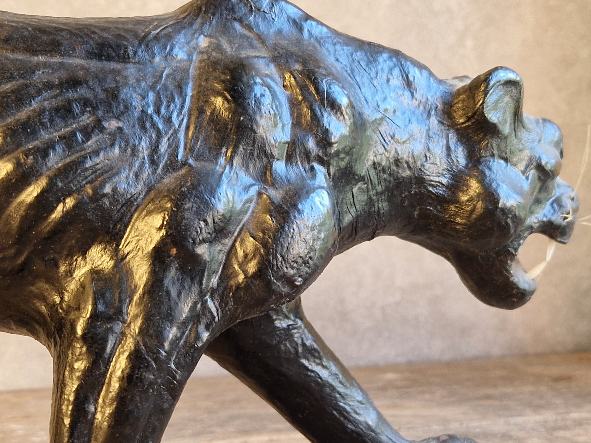 French vintage leather panther.