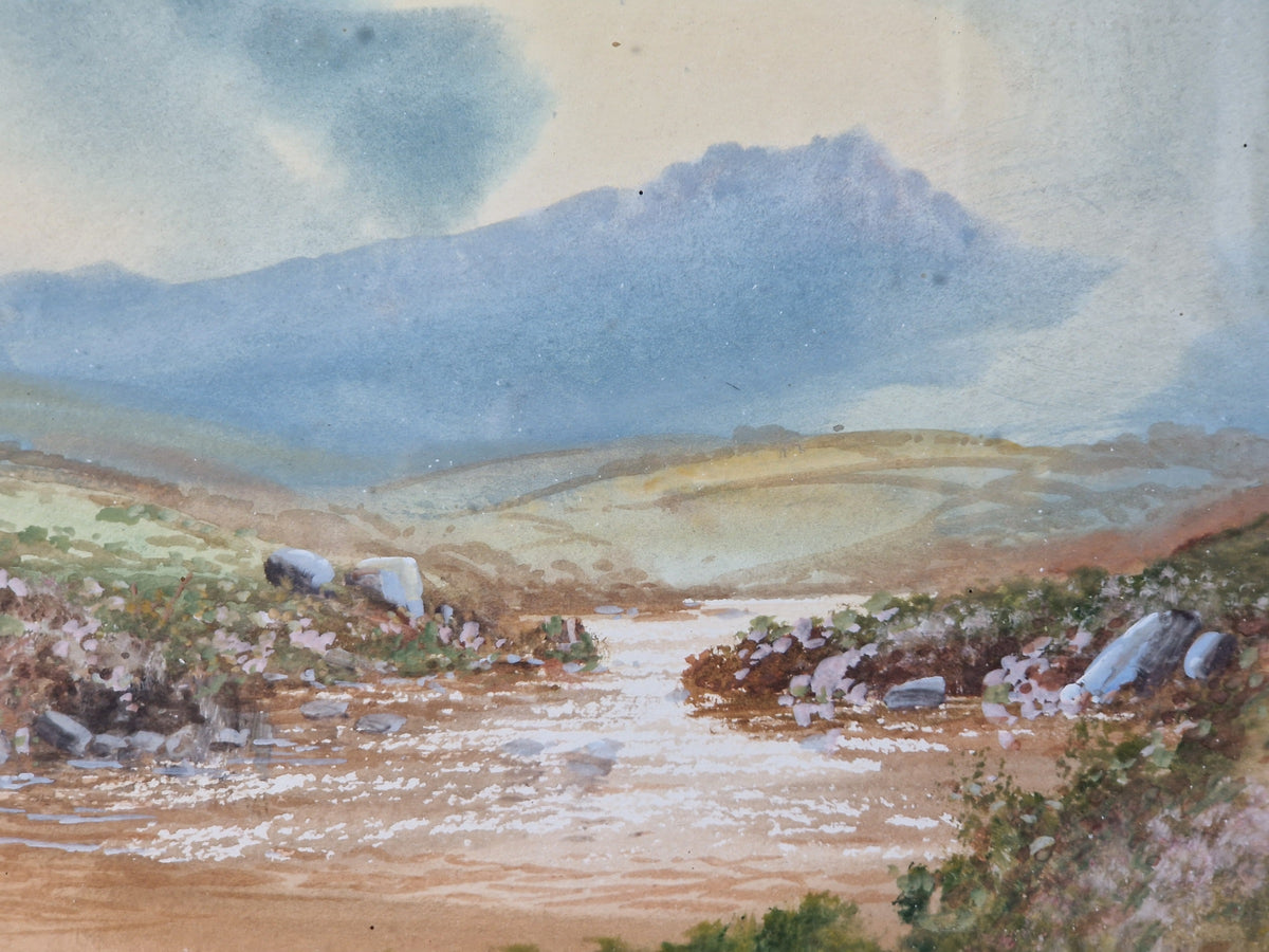 Watercolour painting by E.J.Maybury. Vintage watercolour painting.