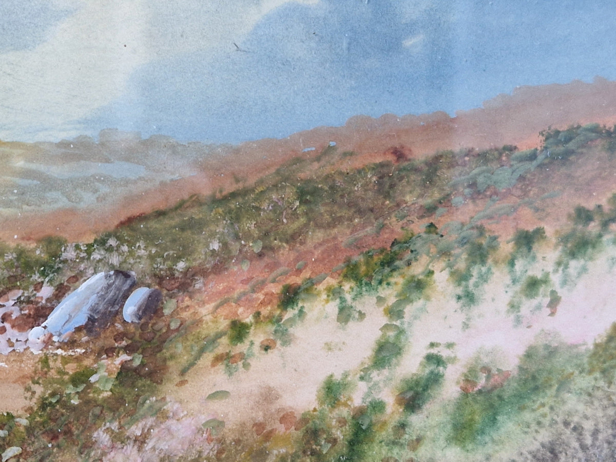 Watercolour painting by E.J.Maybury. Vintage watercolour painting.