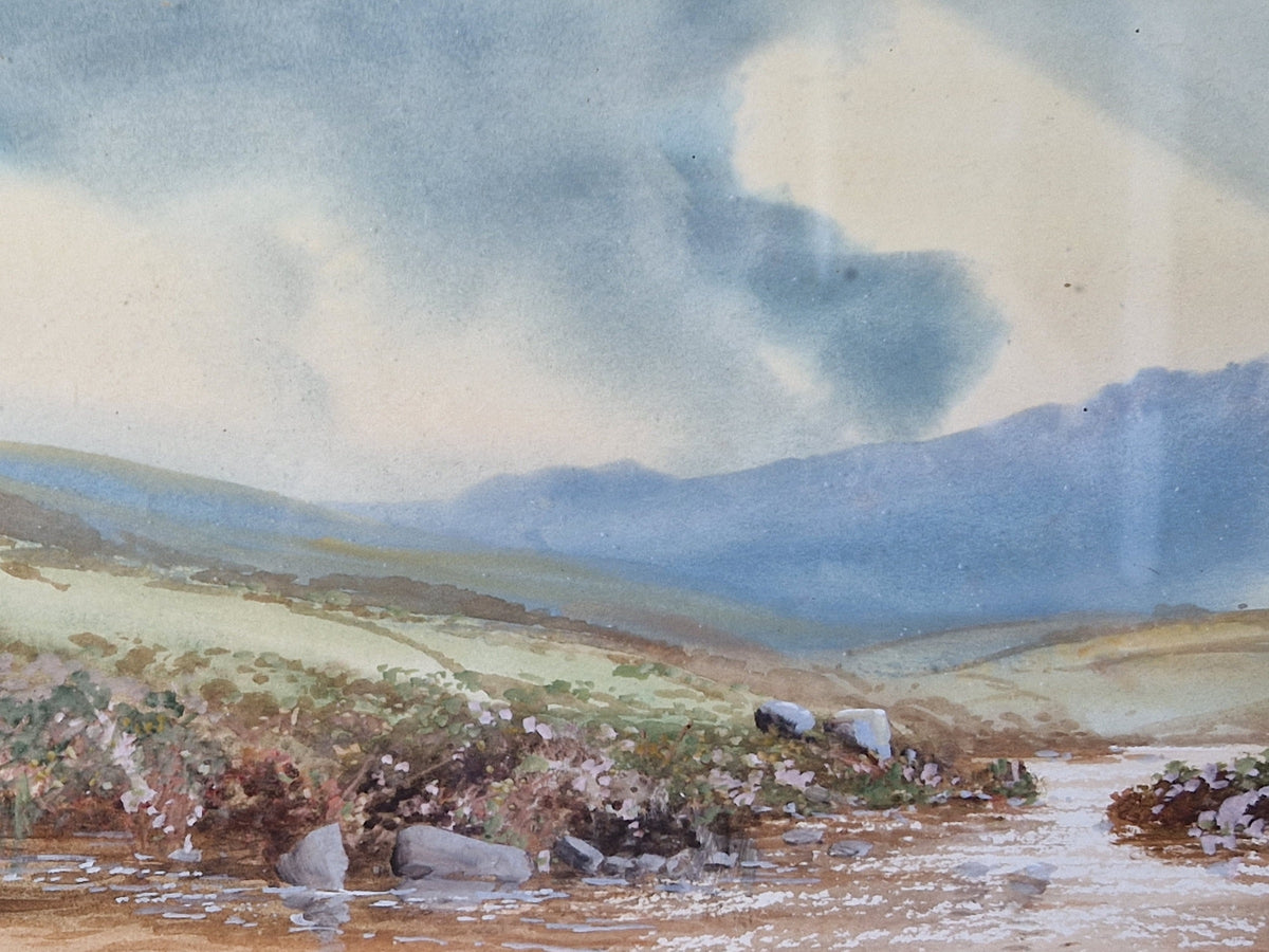 Watercolour painting by E.J.Maybury. Vintage watercolour painting.