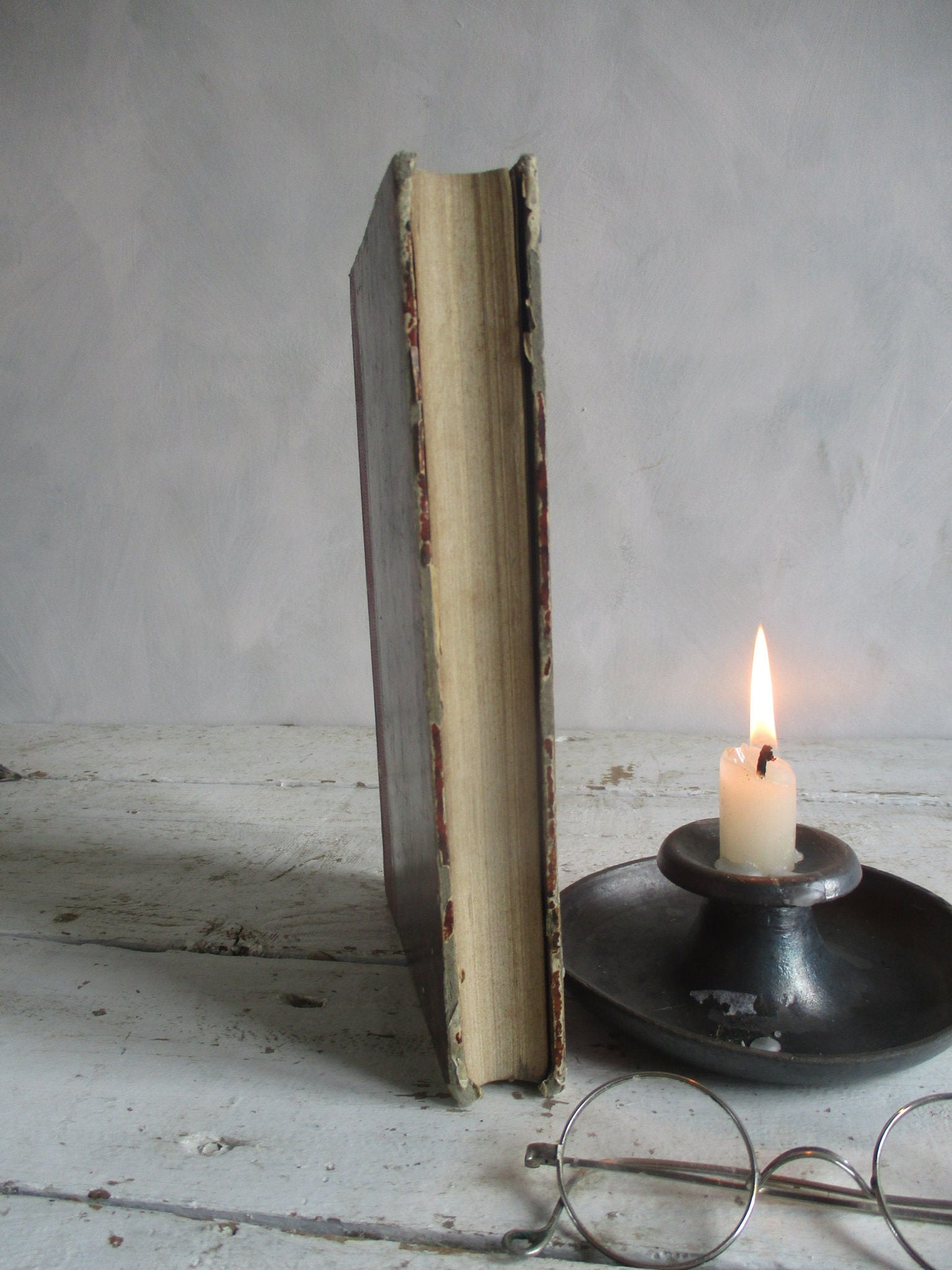 Antique French book. Chateau library. Collectible books.