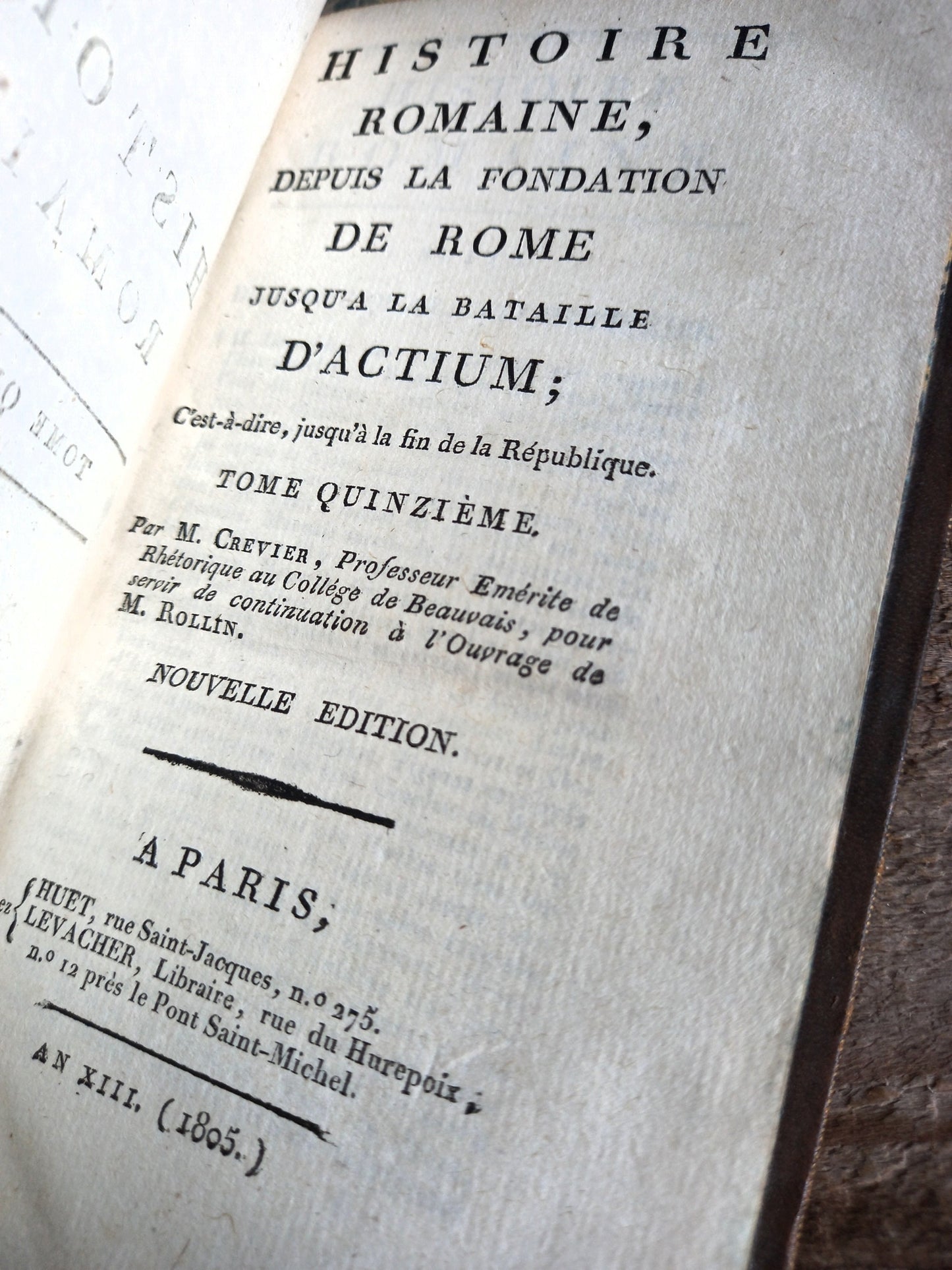 French antique books. Antiquarian books. Old books decor.