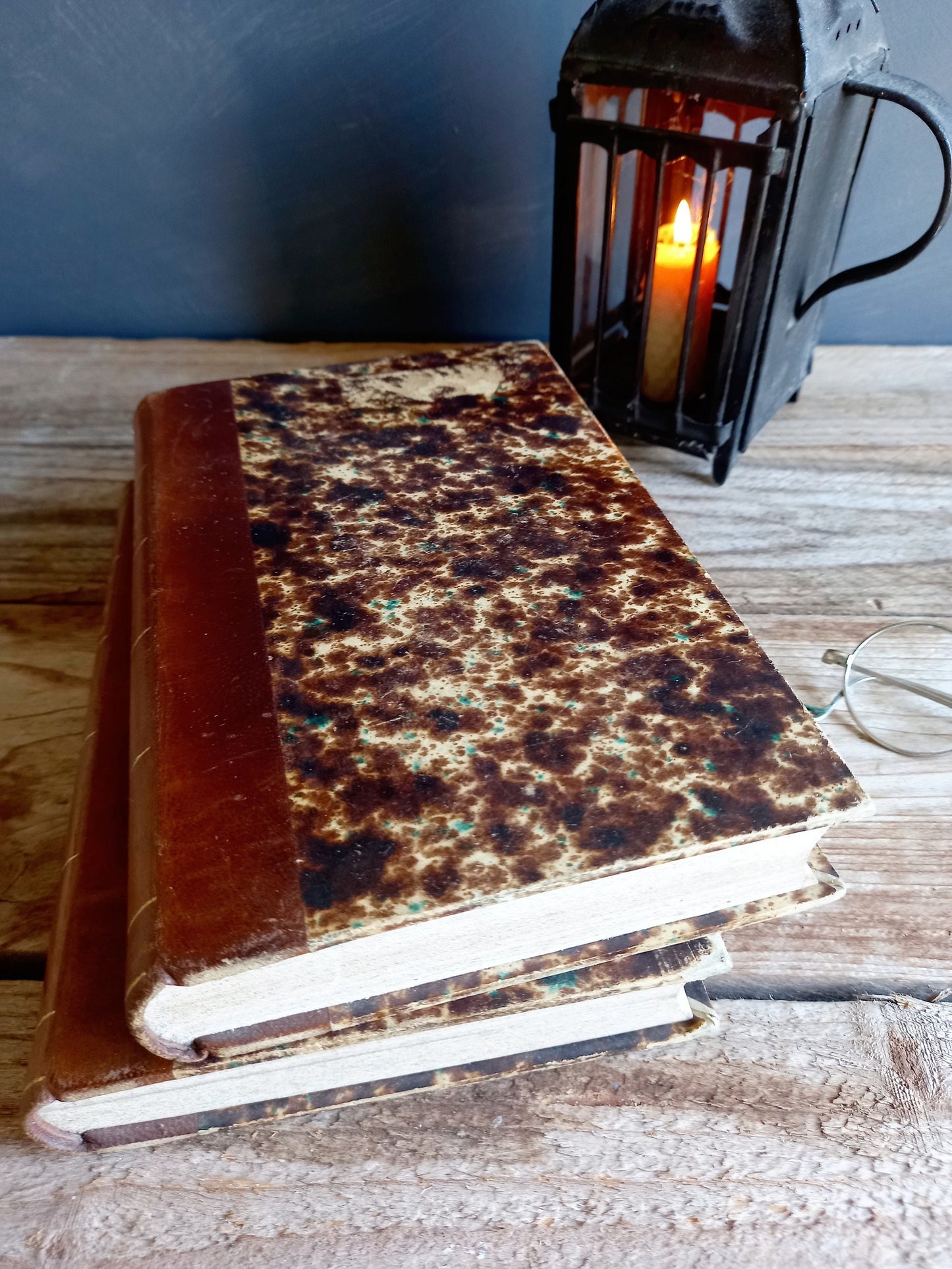 Antique books. French antique books. Antiquarian books.