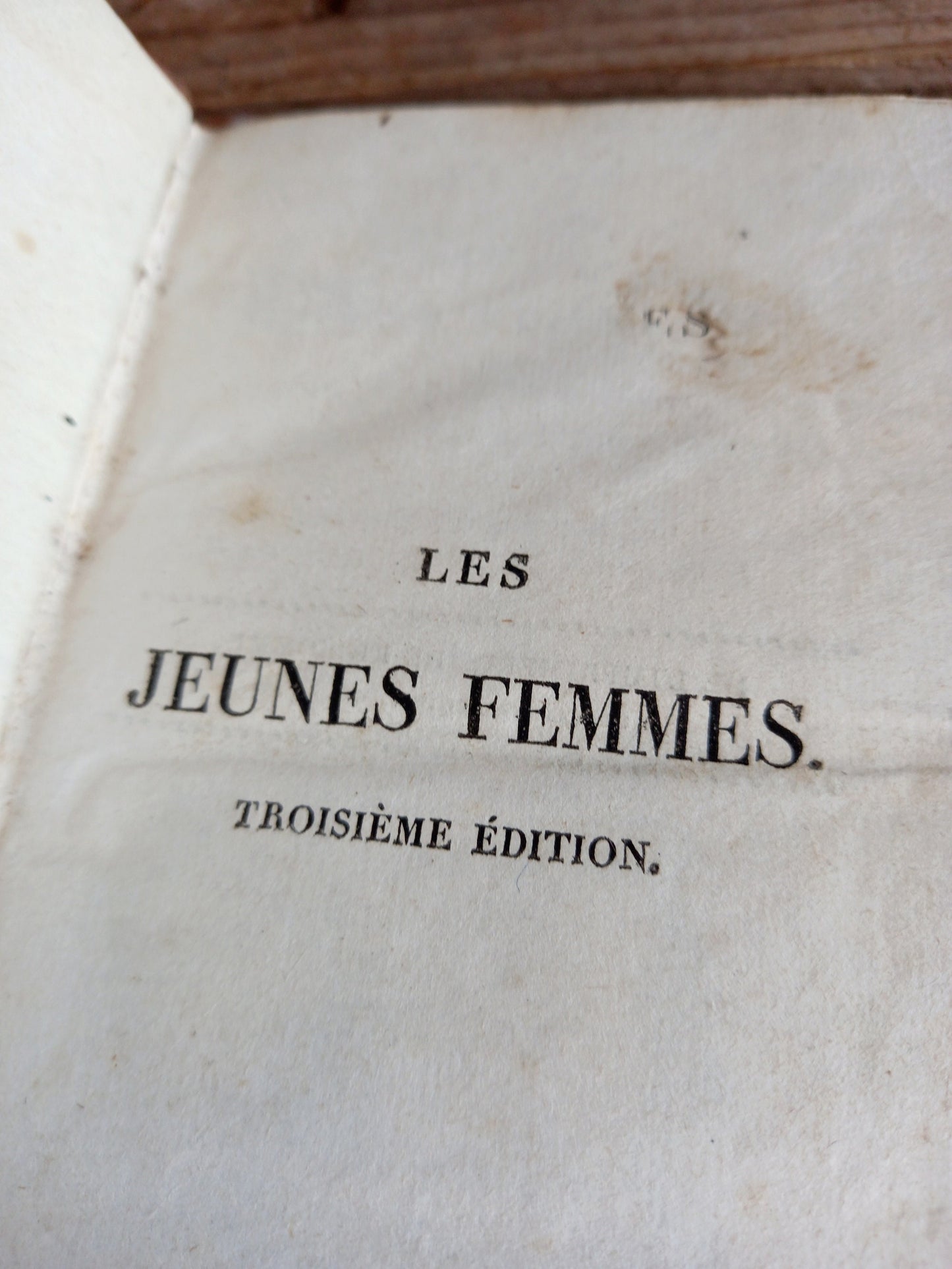 Livre Français Antique : Les Jeunes Femmes, Etiquette Régence du 19ème Siècle