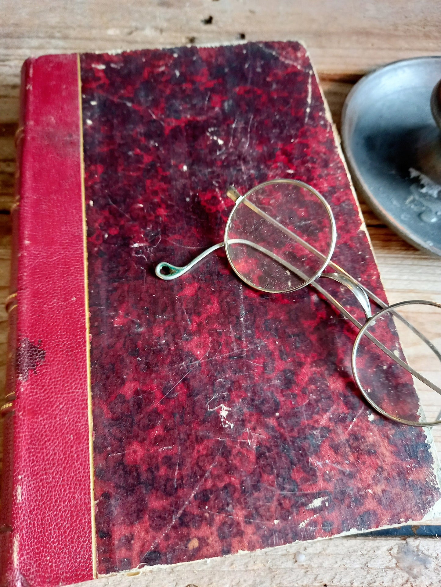 Antique French book. Chateau library. Collectible books.