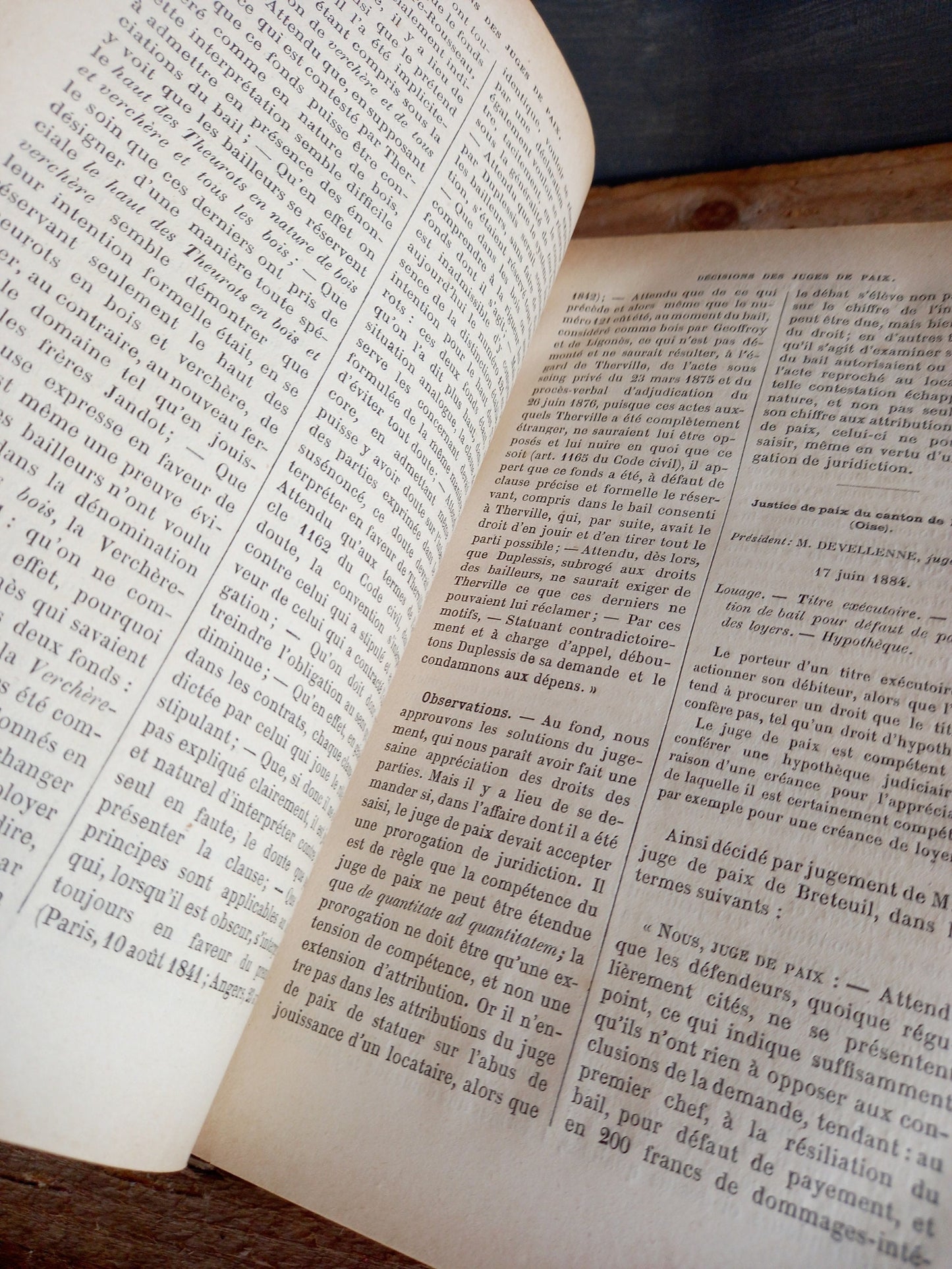 Antique French law book 1885-1887.