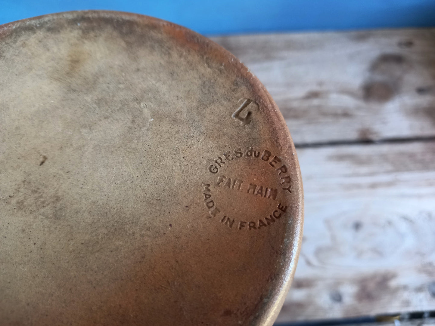French Stoneware Jug, Rustic Farmhouse Pitcher, Normandy Pottery